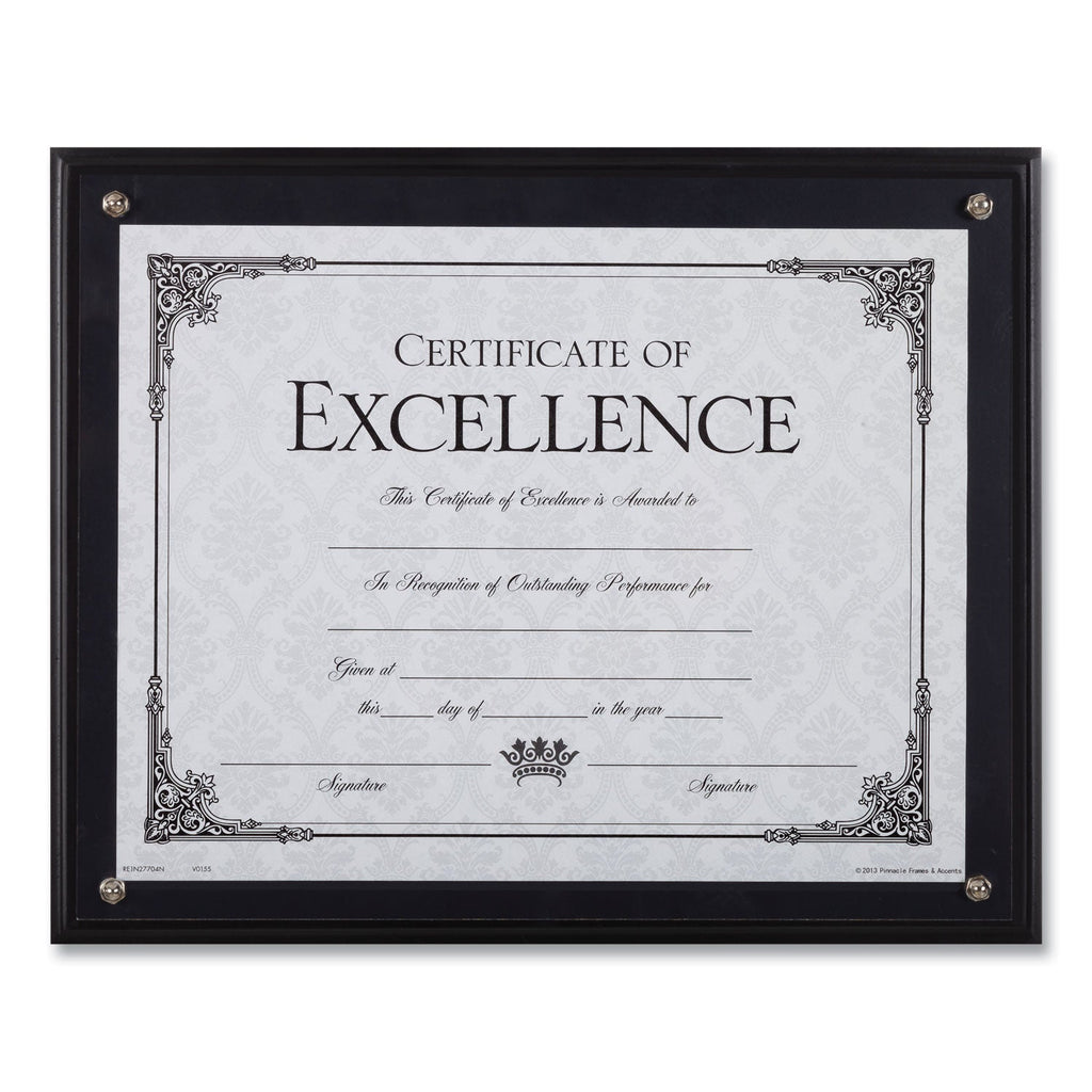 DAX Award Plaque, Wood/Acrylic Frame, Up to 8.5 x 11, Black