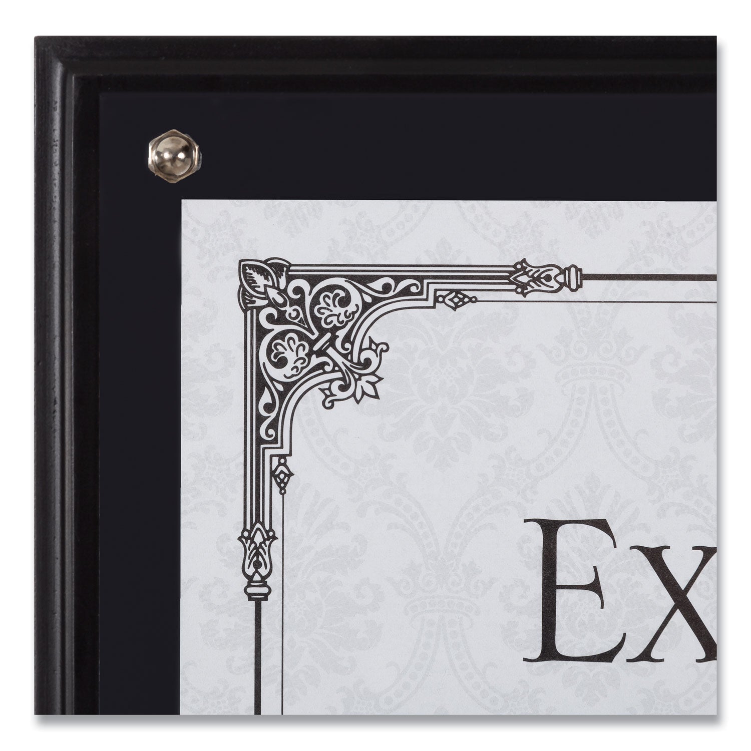 DAX Award Plaque, Wood/Acrylic Frame, Up to 8.5 x 11, Black
