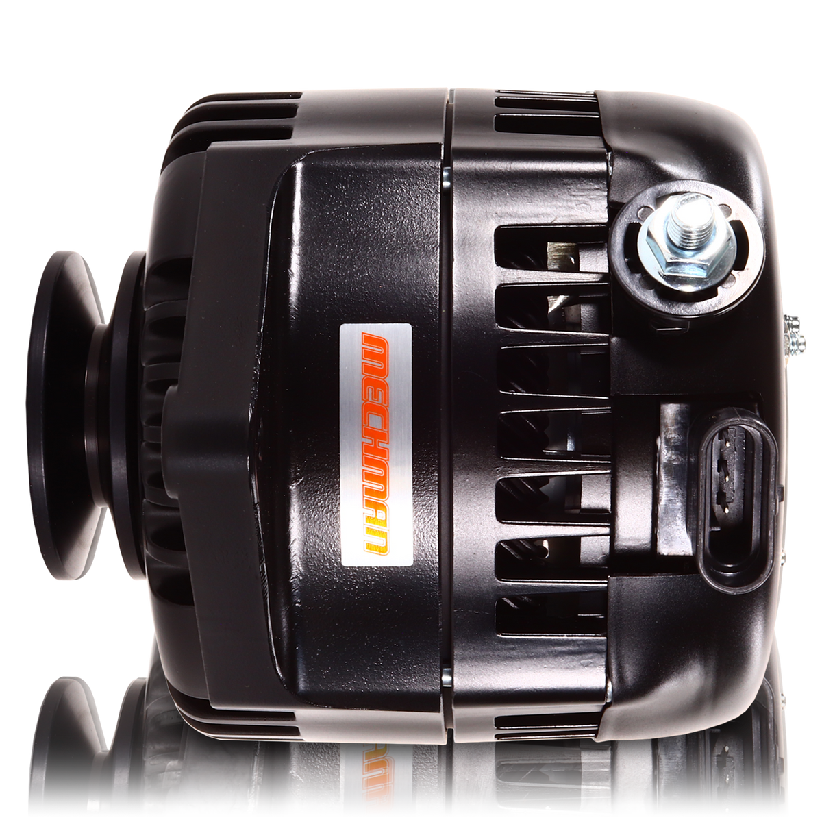 Mechman 170 Amp Racing Alternator 1965-1985 GM - Black (Includes 2 Pulleys)