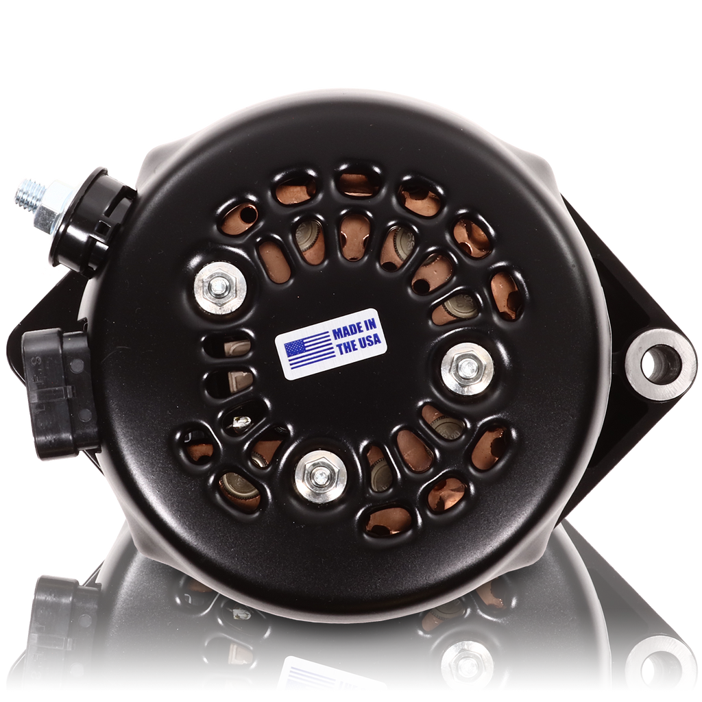 Mechman 170 Amp Racing Alternator 1965-1985 GM - Black (Includes 2 Pulleys)