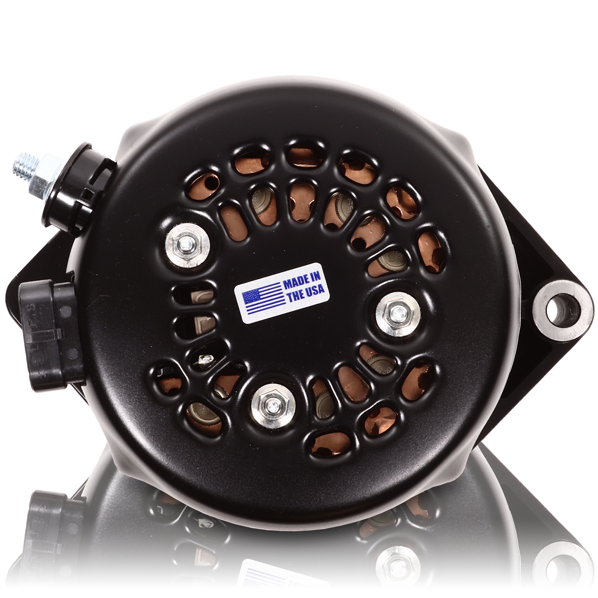 Mechman 170 Amp Racing Alternator 1965-1985 GM - Black (Includes 2 Pulleys)