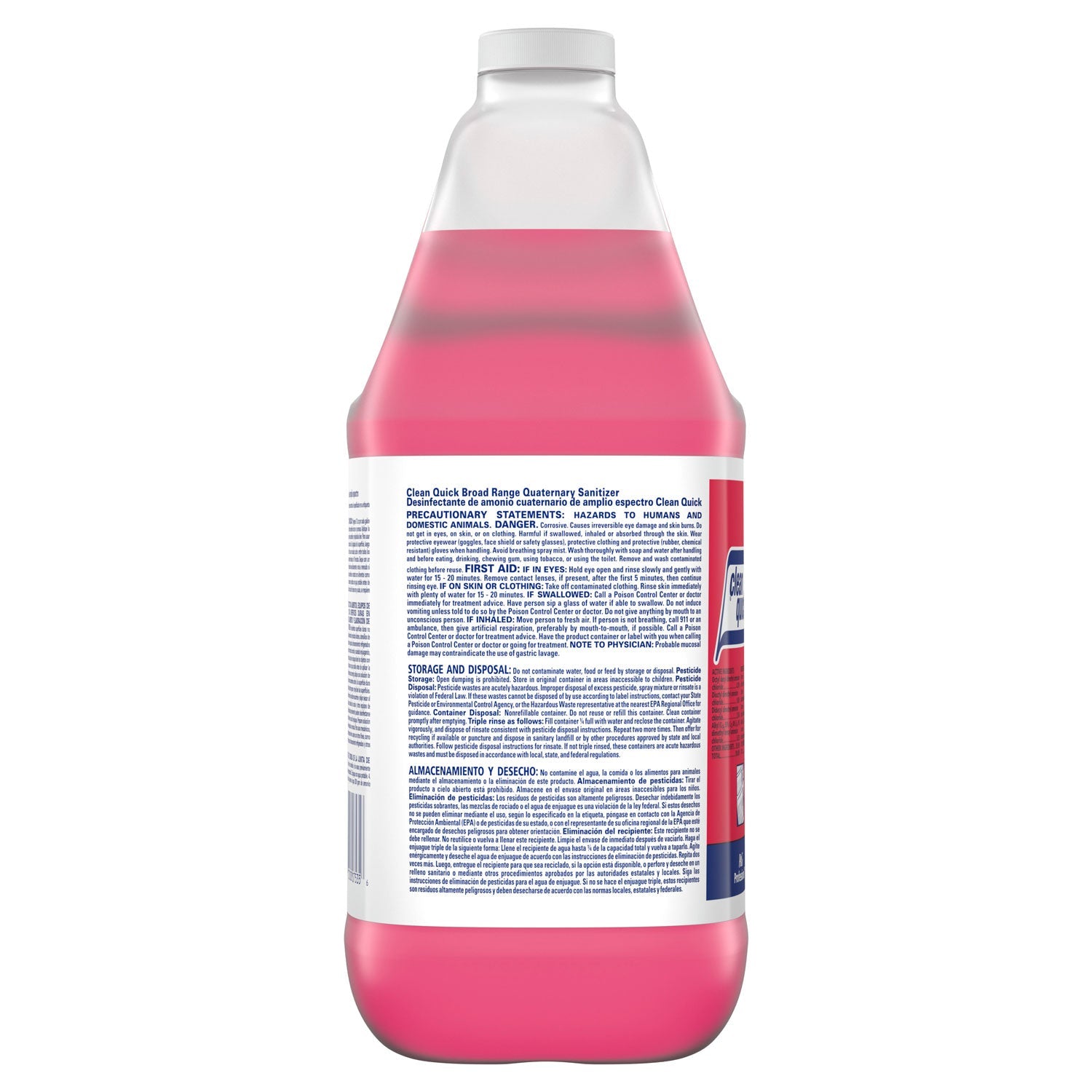 Clean Quick Broad Range Quaternary Sanitizer, Sweet Scent, 1 gal Bottle, 3/Carton
