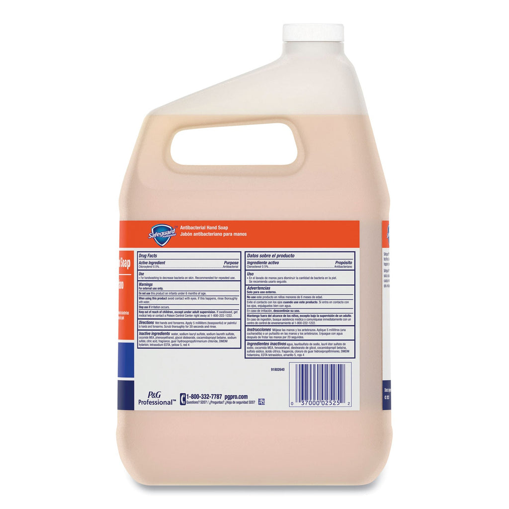 Safeguard Antibacterial Liquid Hand Soap, Light Scent, 1 gal Bottle, 2/Carton