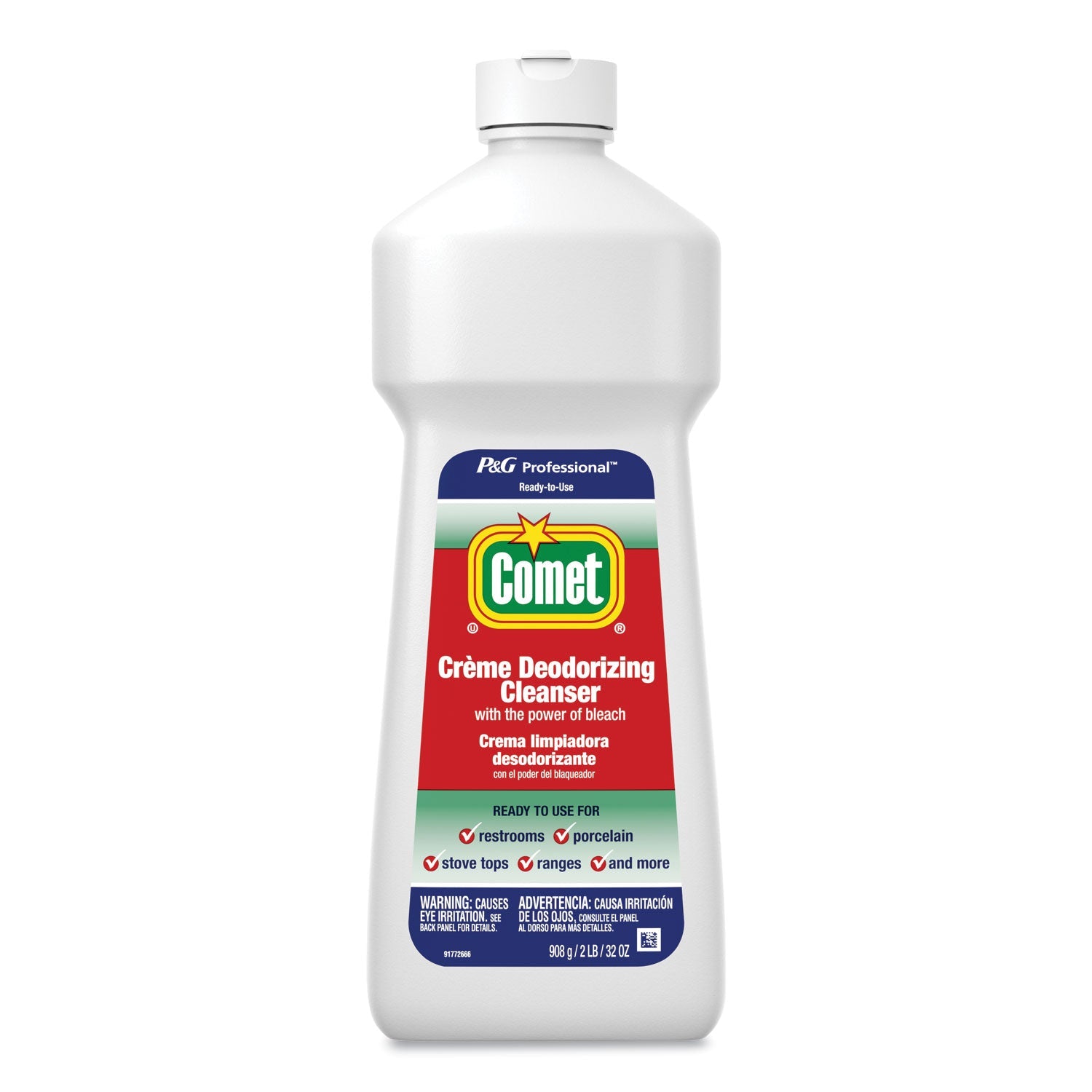 Comet Creme Deodorizing Cleanser, 32 oz Bottle, 10/Carton