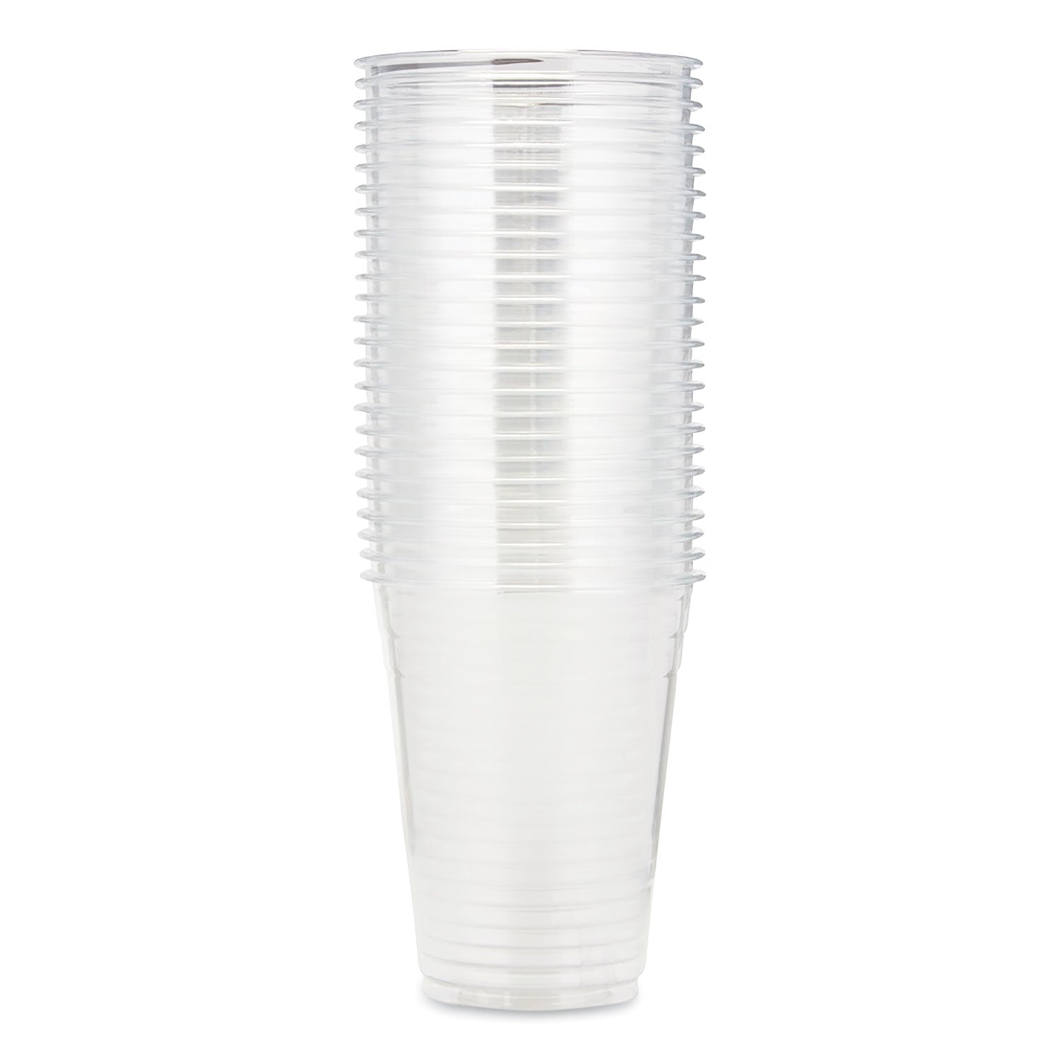 Dixie Clear Plastic PETE Cups, 16 oz, 25/Sleeve, 20 Sleeves/Carton