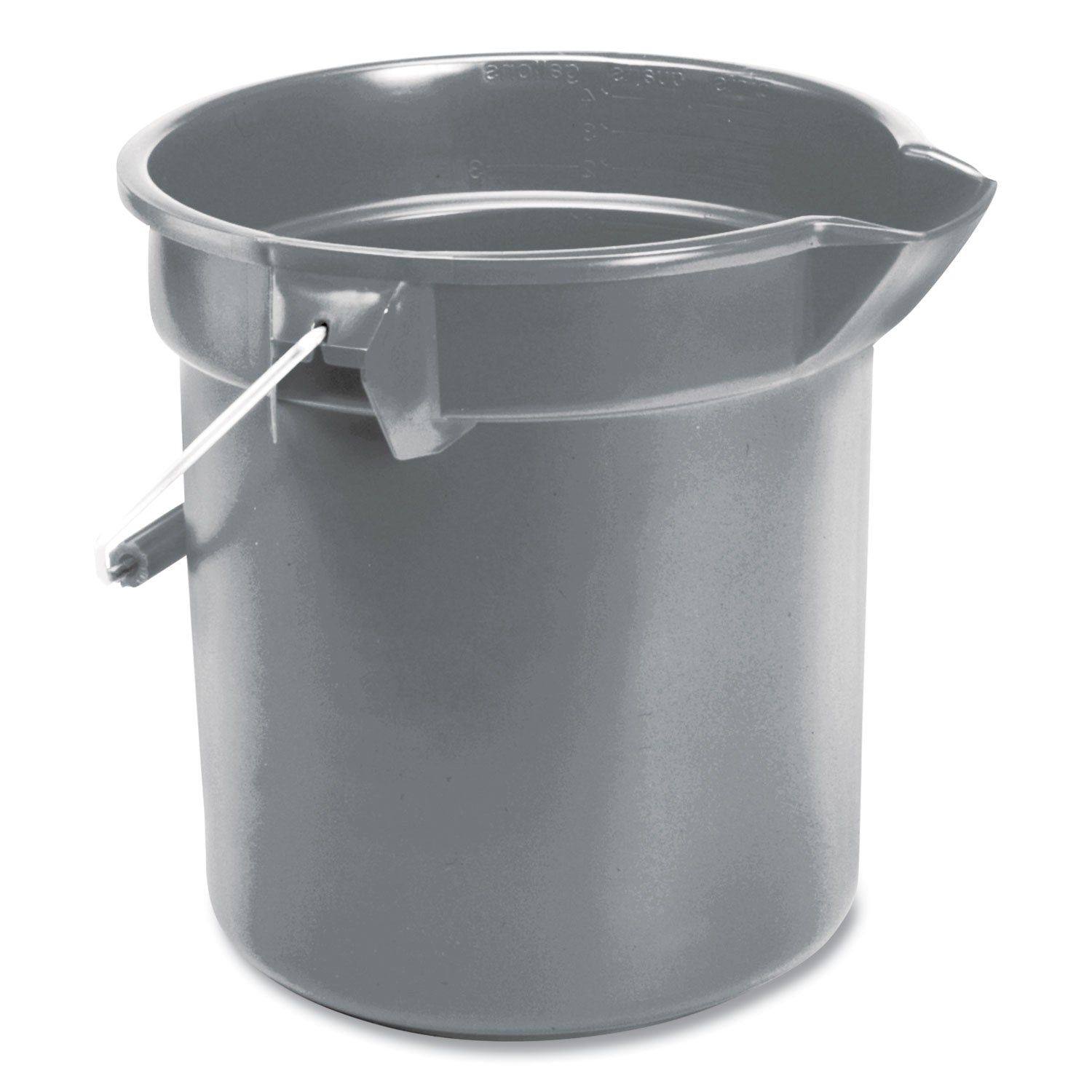 Rubbermaid 10 Quart Plastic Utility Pail, Plastic, Gray, 10.5" dia