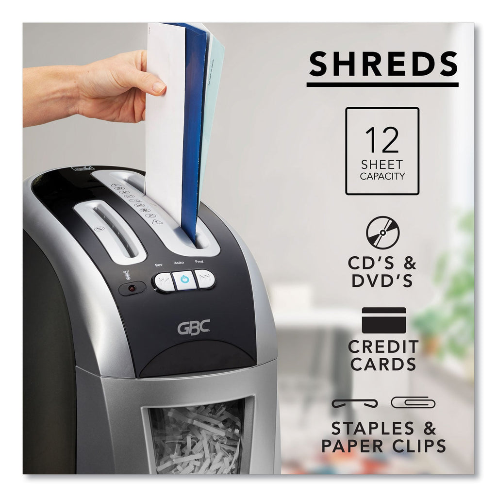 GBC EX12-05 Super Cross-Cut Shredder, 12 Manual Sheet Capacity