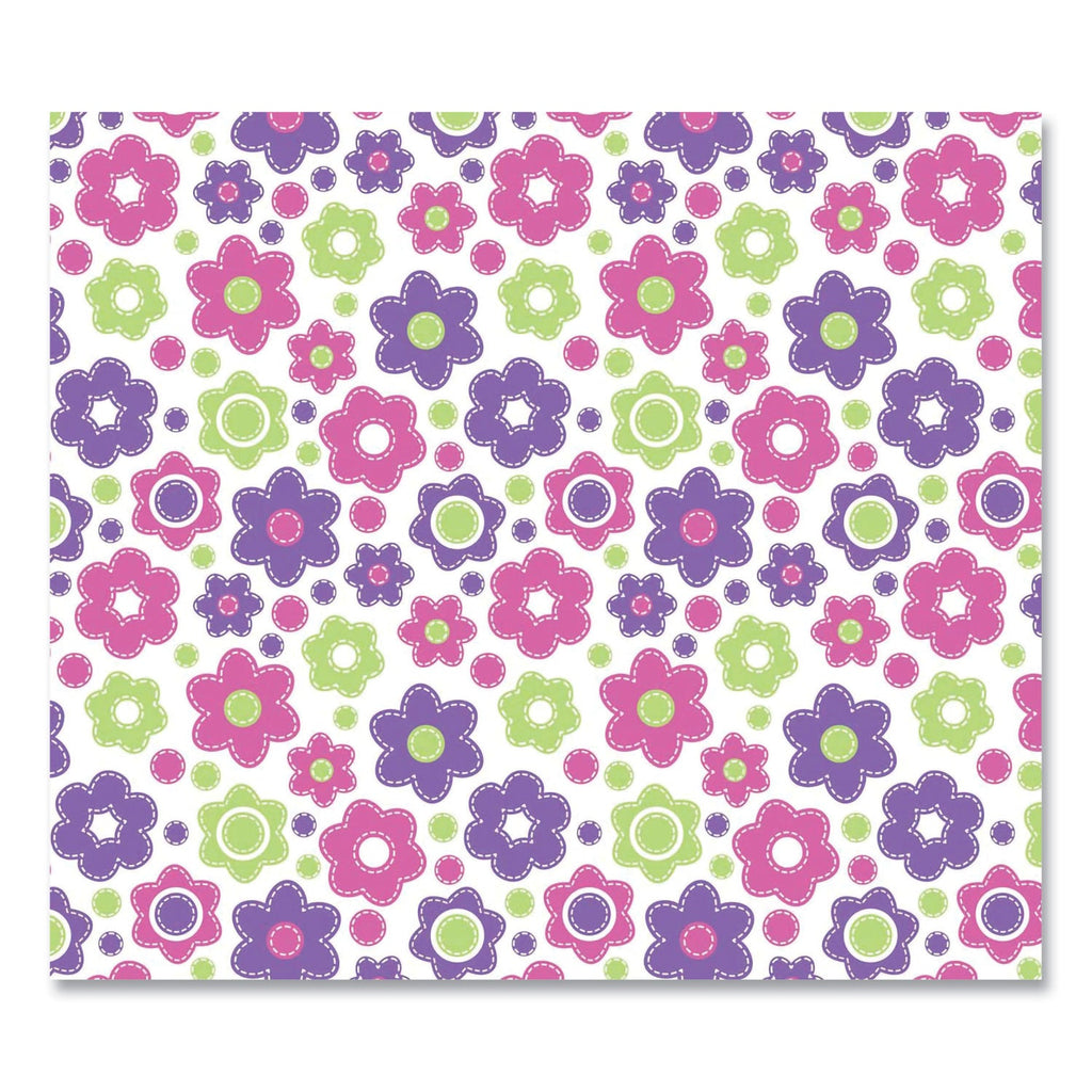 deflecto FashionMat Chair Mat, Rectangular, 35 x 40, Daisies