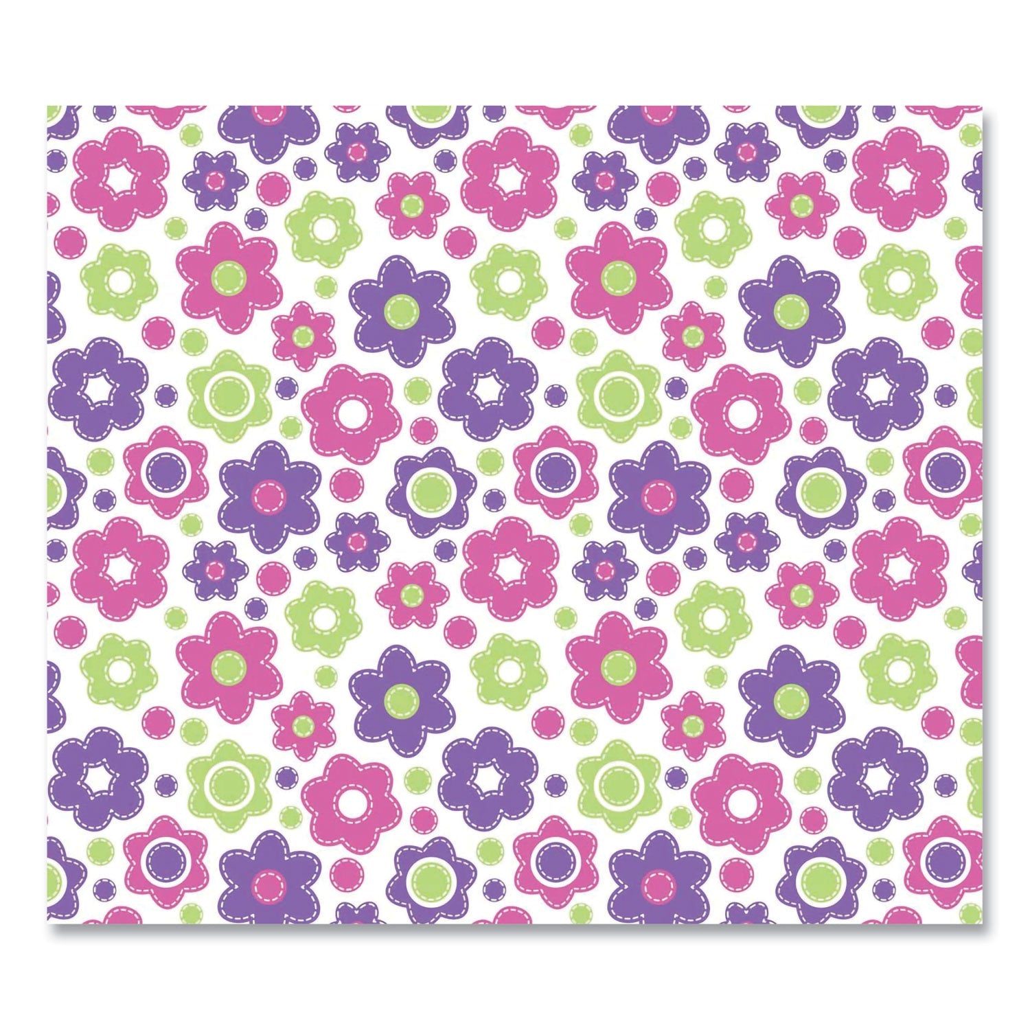 deflecto FashionMat Chair Mat, Rectangular, 35 x 40, Daisies