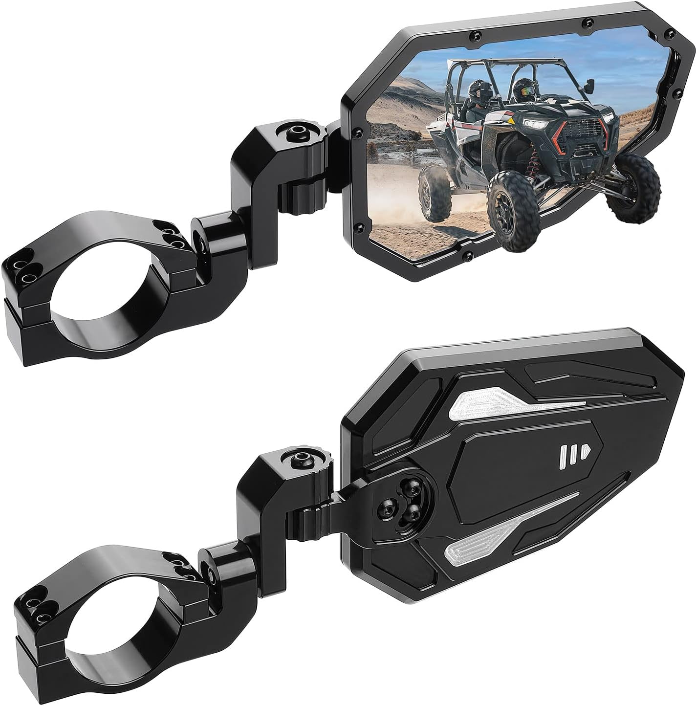 Kemimoto UTV Rear View Side Mirrors Maverick X3/ RZR w/ 1.75"-2