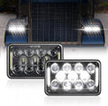4x6 LED Headlights Rectangular Headlamps with DRL High Low Beam DOT Approved Compatible with Peterbil Kenworth Freightliner Trucks