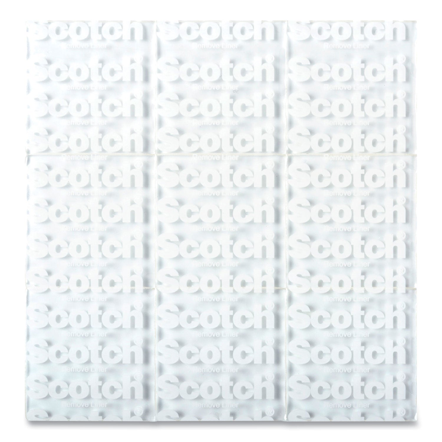Scotch Restickable Mounting Tabs, Removable, Repositionable, Holds Up to 1 lb (4 Tabs), 1 x 1, Clear, 18/Pack