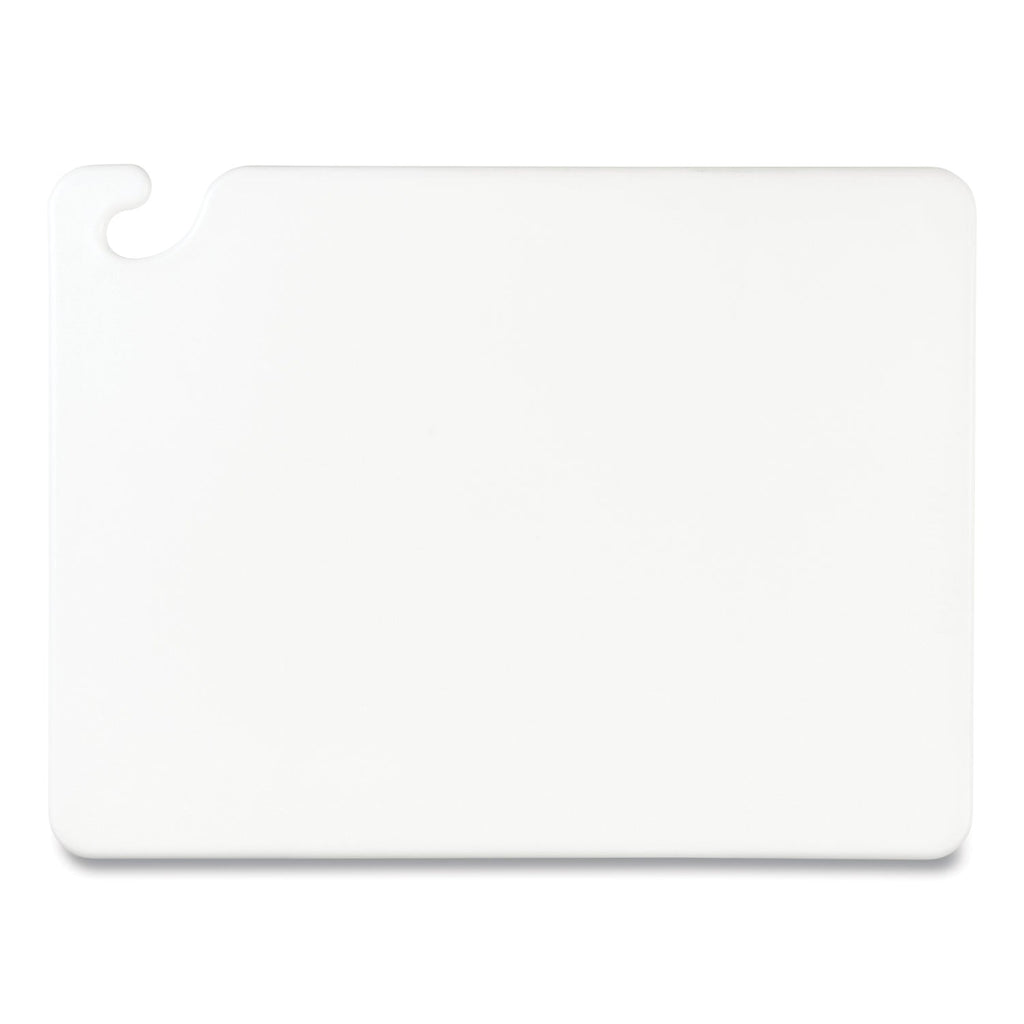 San Jamar Cut-N-Carry Color Cutting Boards, Plastic, 20 x 15 x 0.5, White