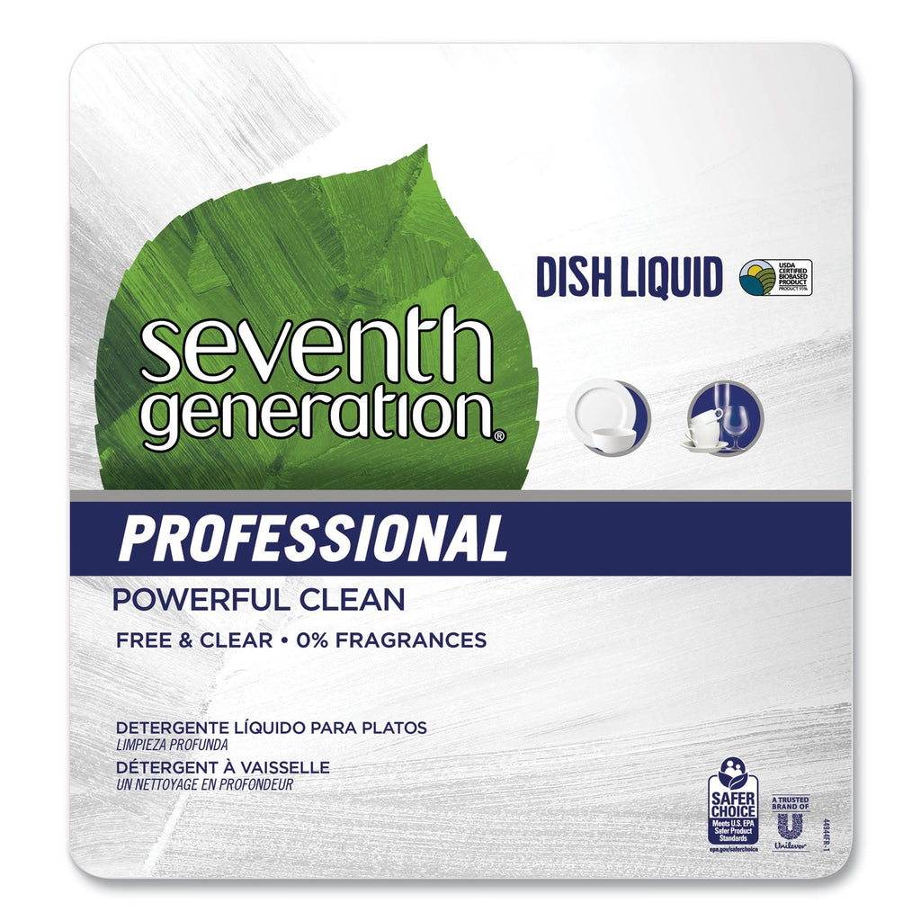 Seventh Generation Dishwashing Liquid, Free and Clear, 1 gal Bottle