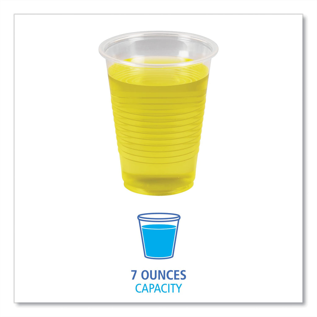 Boardwalk Translucent Plastic Cold Cups, 7 oz, Polypropylene, 100/Pack