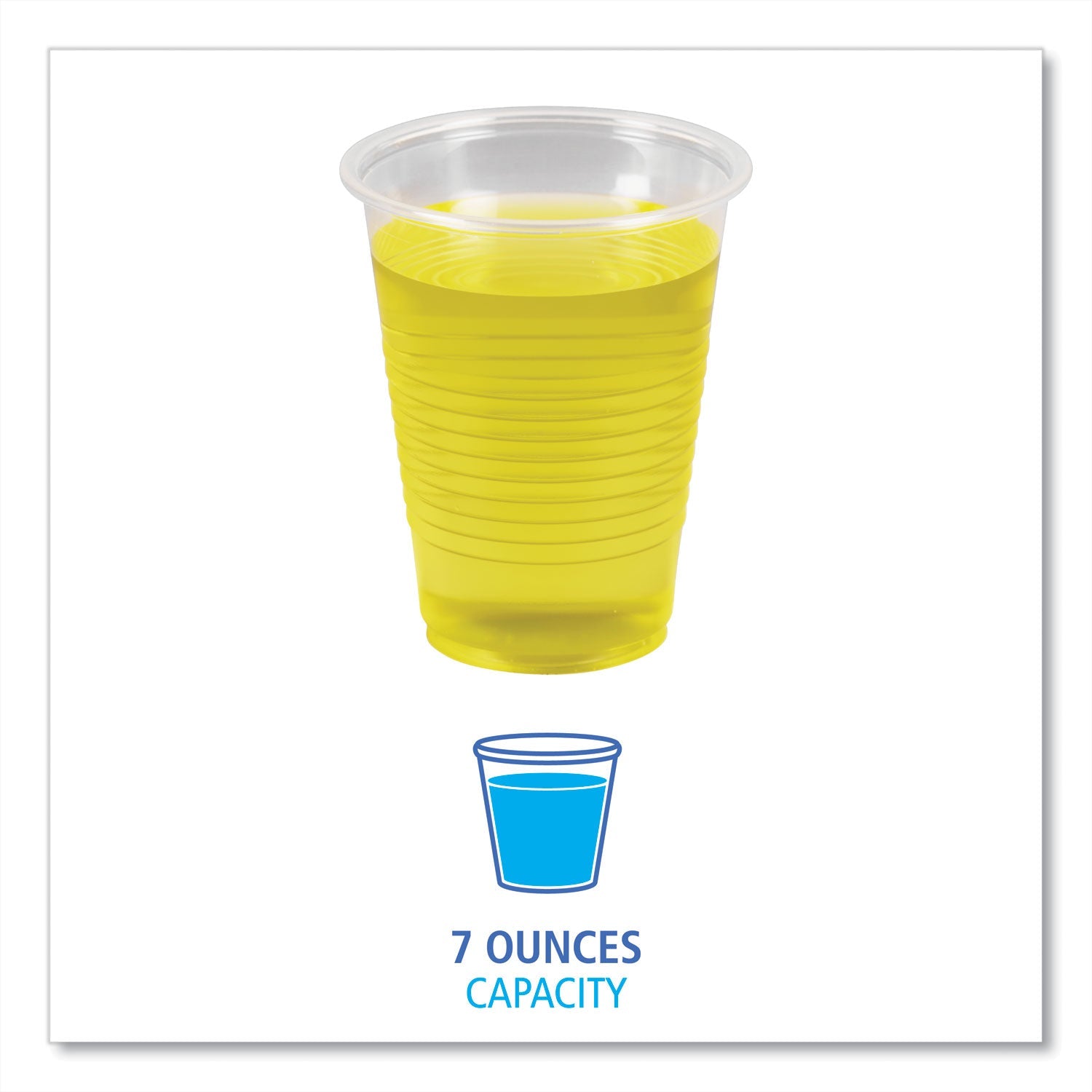 Boardwalk Translucent Plastic Cold Cups, 7 oz, Polypropylene, 100/Pack