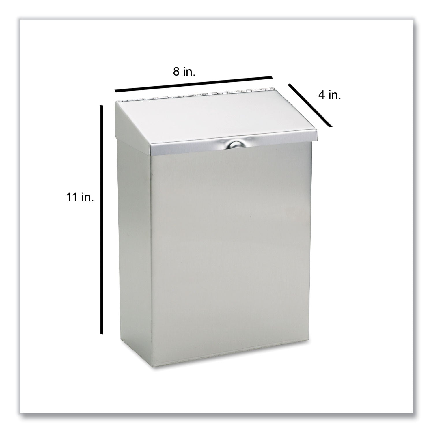 HOSPECO Wall Mount Sanitary Napkin Receptacle, Stainless Steel