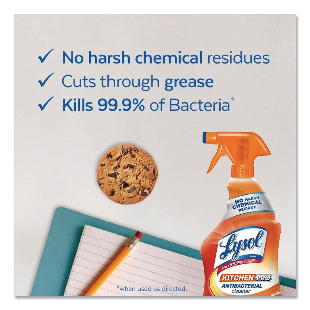 LYSOL Kitchen Pro Antibacterial Cleaner, Citrus Scent, 22 oz Spray Bottle