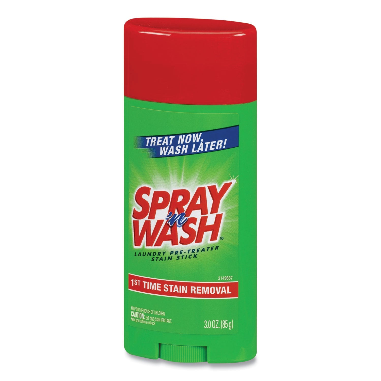 SPRAY ‘n WASH Pre-Treat Stain Stick, White, 3 oz