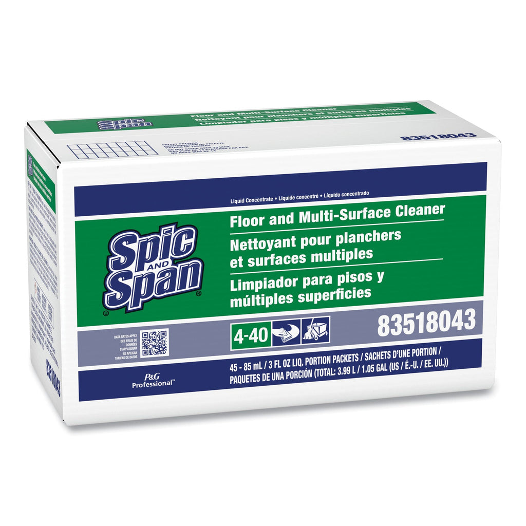 Spic and Span Liquid Floor Cleaner, 3 oz Packet, 45/Carton