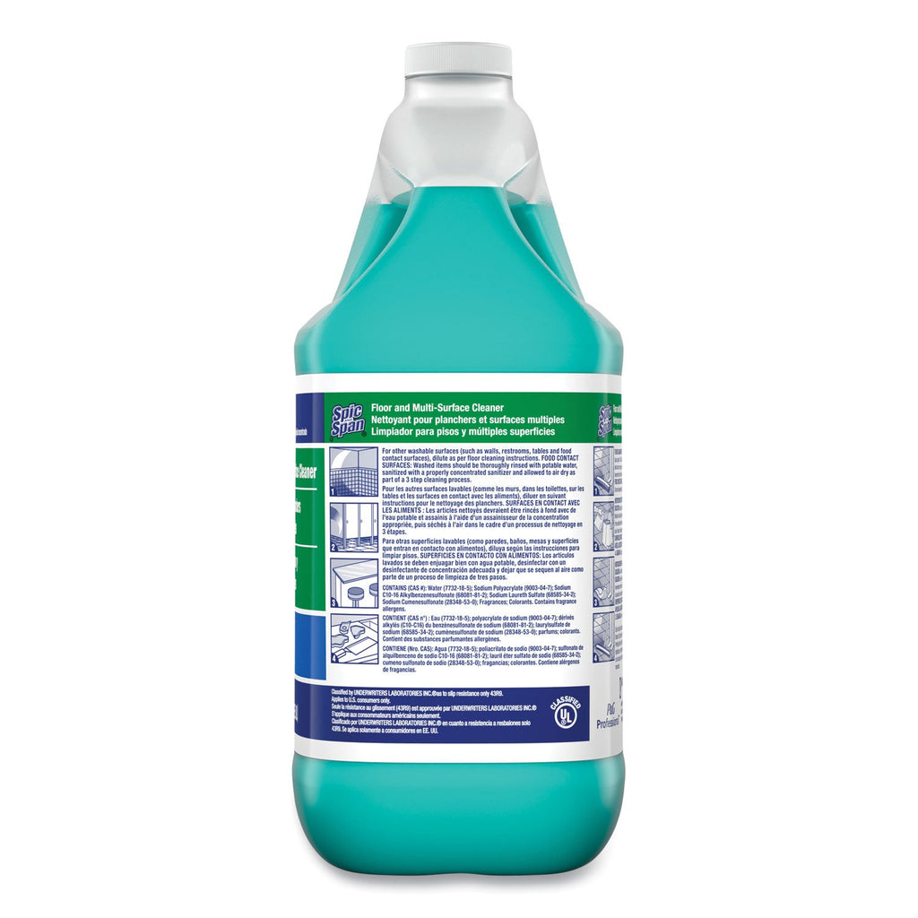 Spic and Span Liquid Floor Cleaner, 1 gal Bottle, 3/Carton