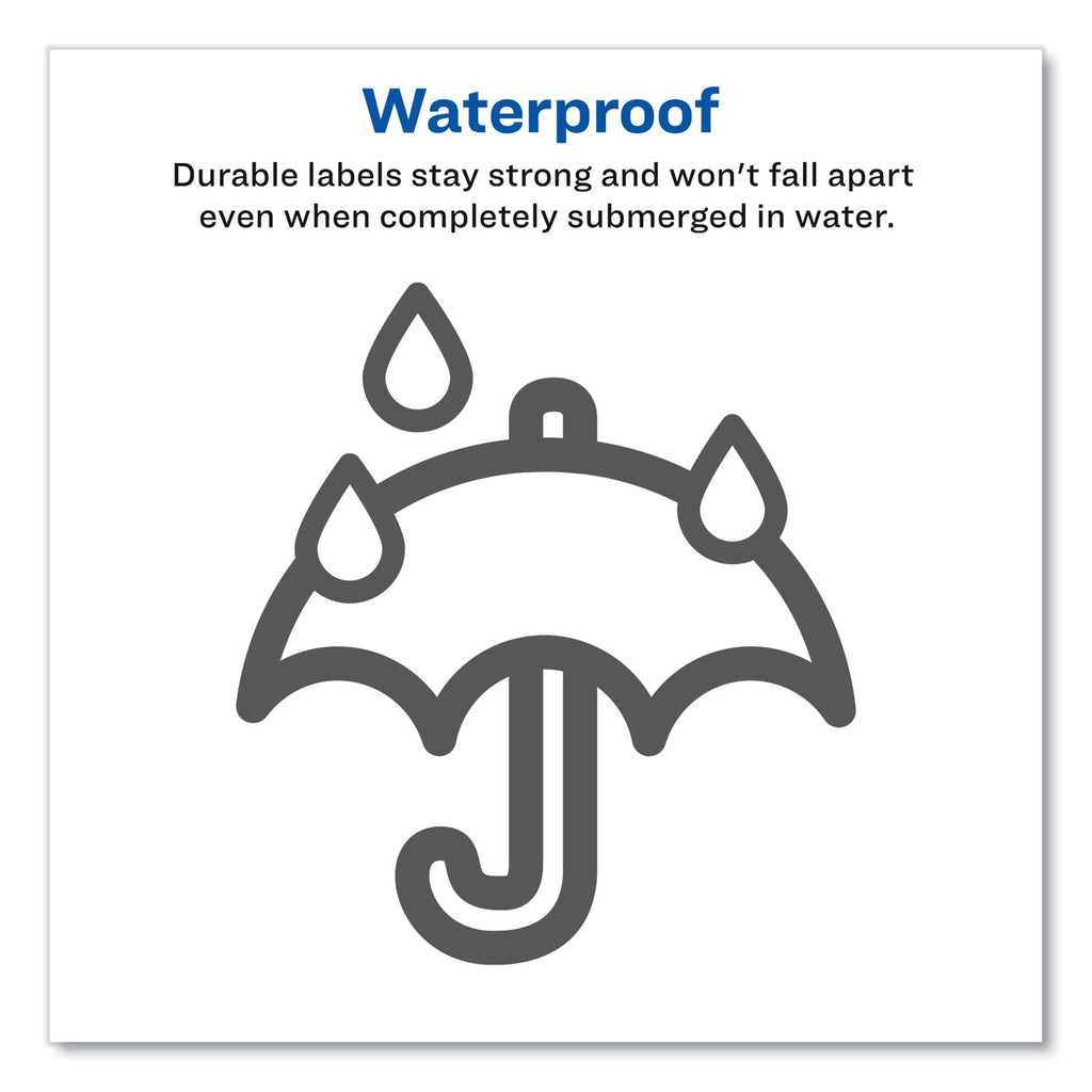 Avery Durable Water-Resistant Wraparound Labels w/ Sure Feed, 3.25 x 7.75, 16/PK