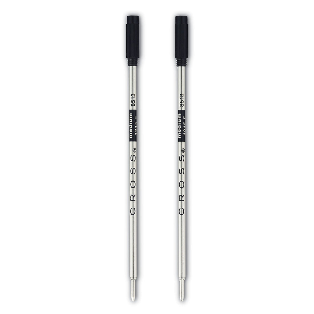 Cross Refills for Cross Ballpoint Pens, Medium Conical Tip, Black Ink, 2/Pack