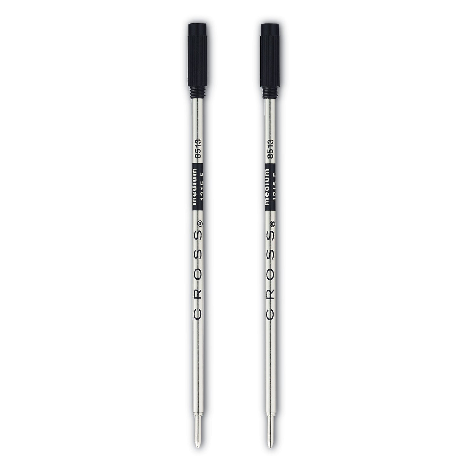Cross Refills for Cross Ballpoint Pens, Medium Conical Tip, Black Ink, 2/Pack