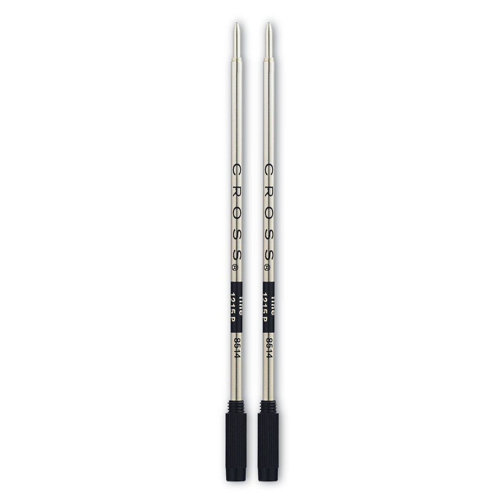 Cross Refills for Cross Ballpoint Pens, Fine Conical Tip, Black Ink, 2/Pack