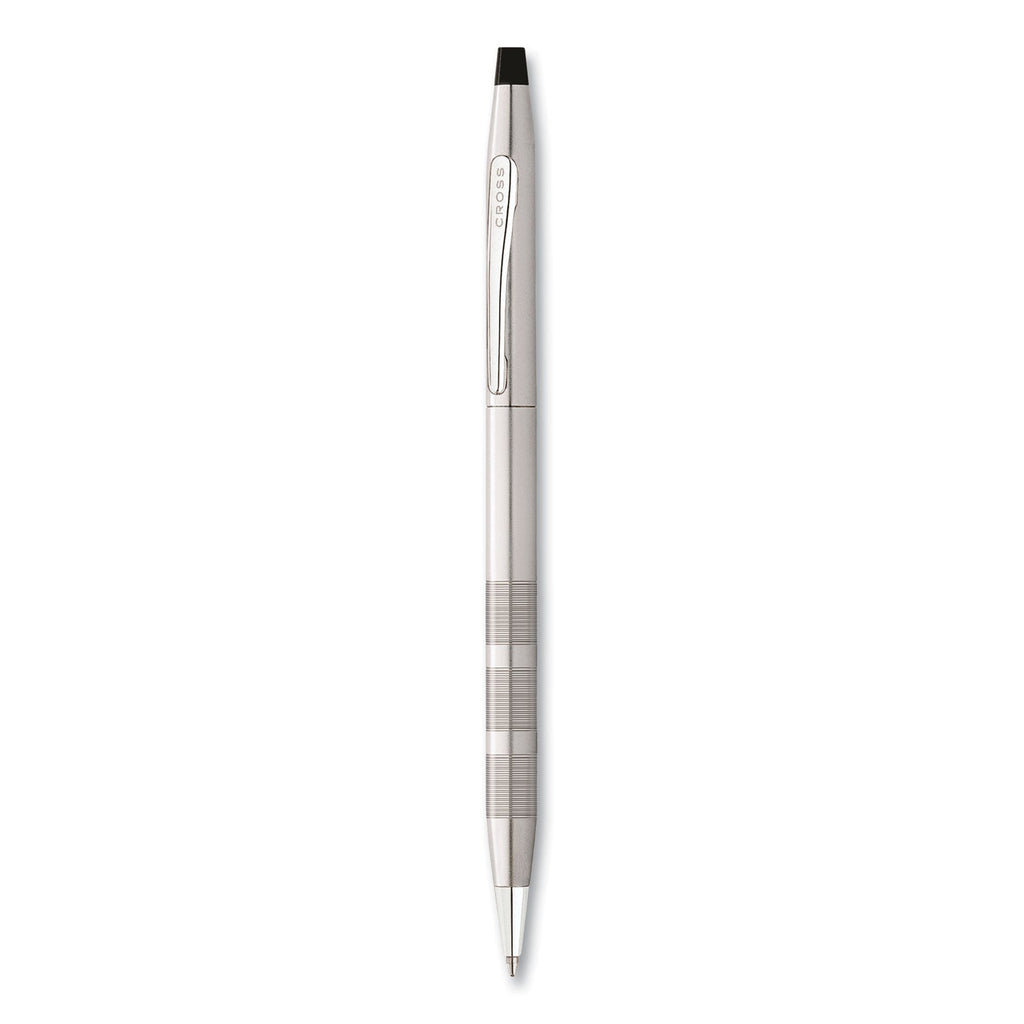 Cross Classic Century Twist-Action Ballpoint Pen, Retractable, Medium 1 mm, Black Ink, Satin Chrome Barrel