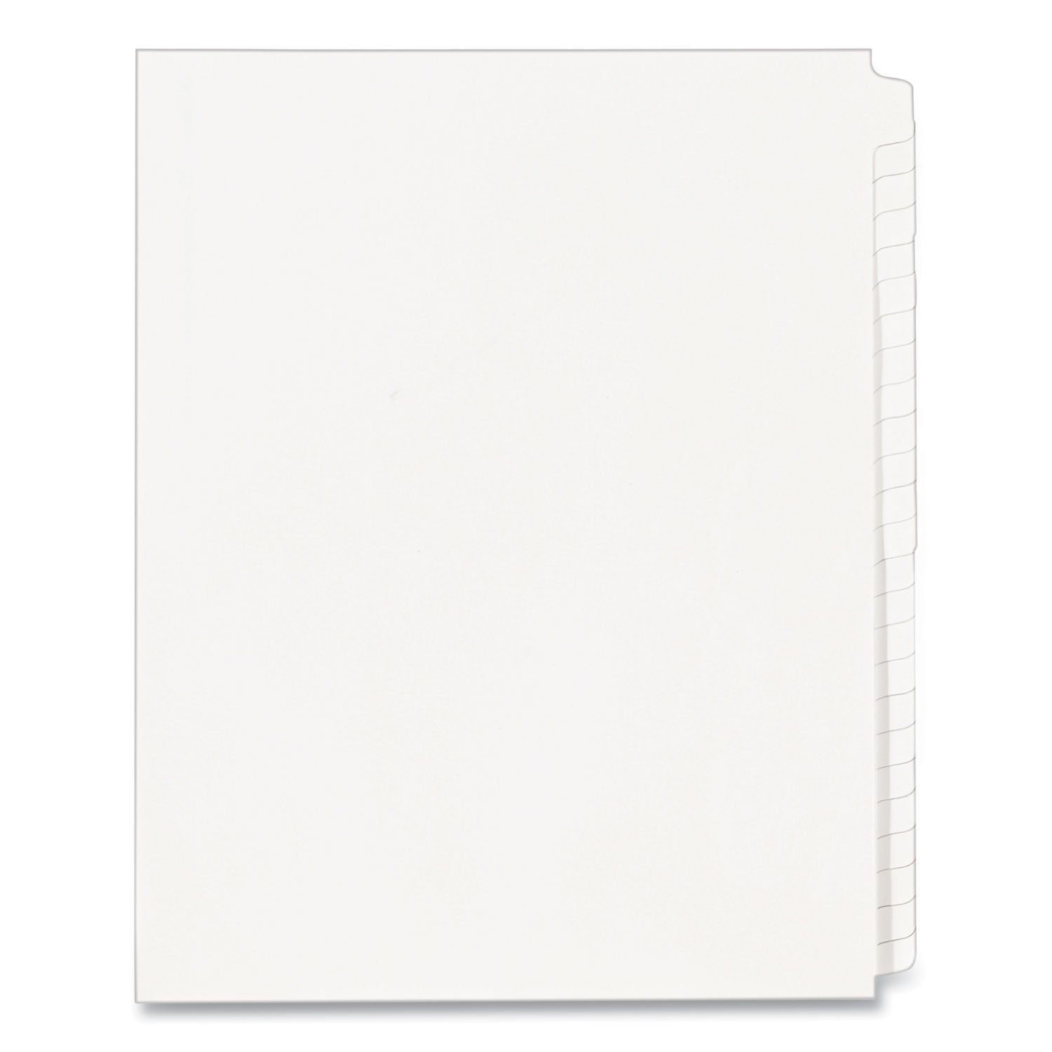 Avery Blank Tab Legal Exhibit Index Divider Set, 25-Tab, 11 x 8.5, White, 1 Set