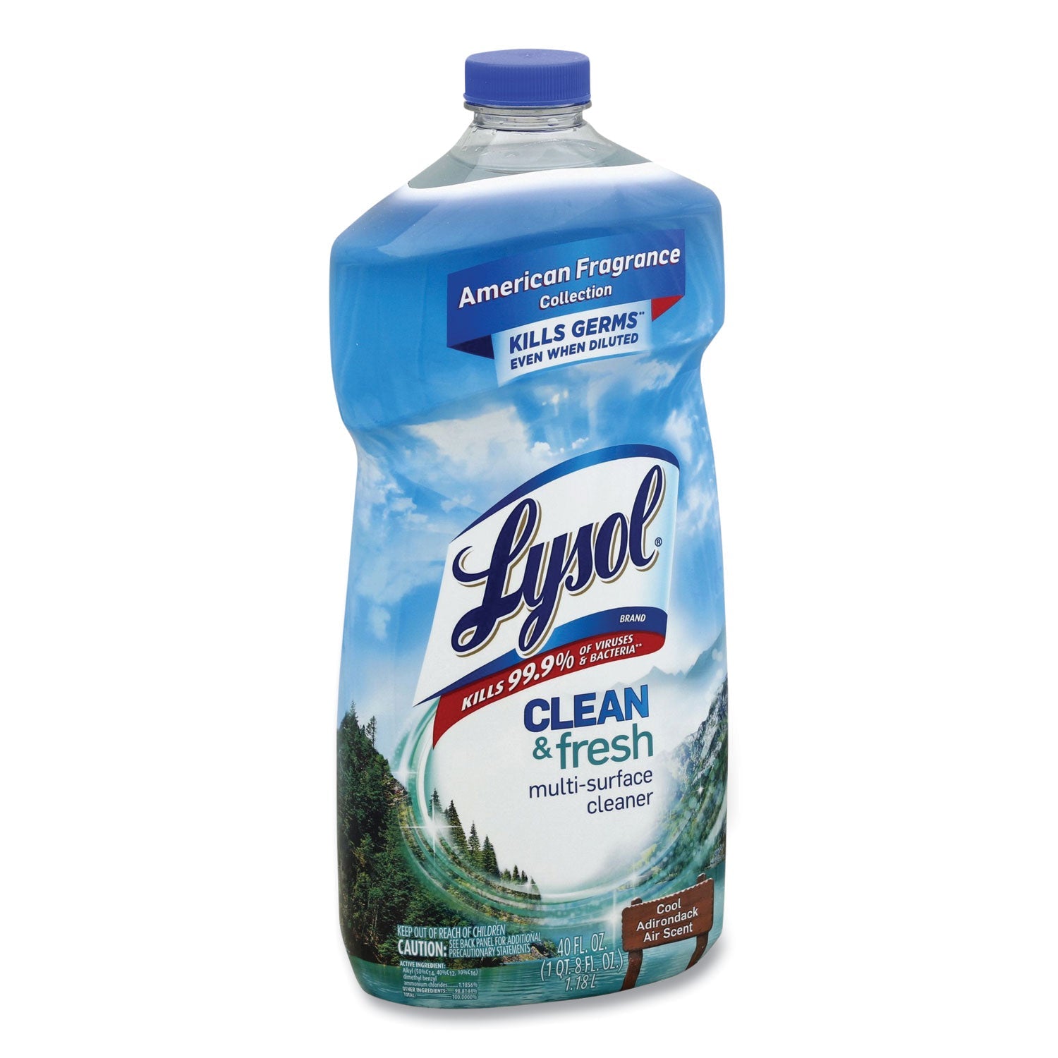 LYSOL Clean and Fresh Multi-Surface Cleaner, Cool Adirondack Air, 40 oz Bottle