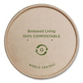 World Centric Paper Lids for Bowls, 4.6" Diameter, Kraft, 500/Carton