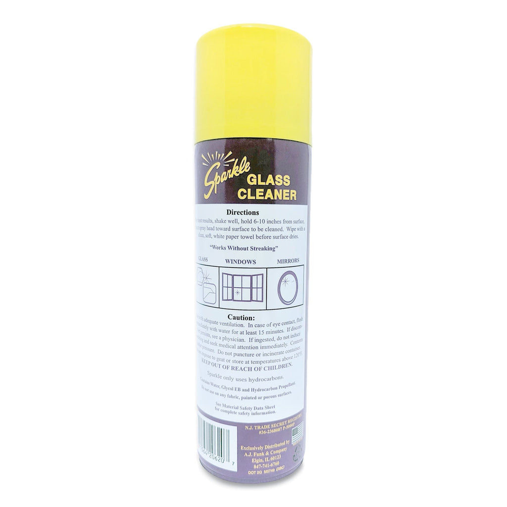 Sparkle Glass Cleaner, 20 oz Aerosol Spray, 12/Carton