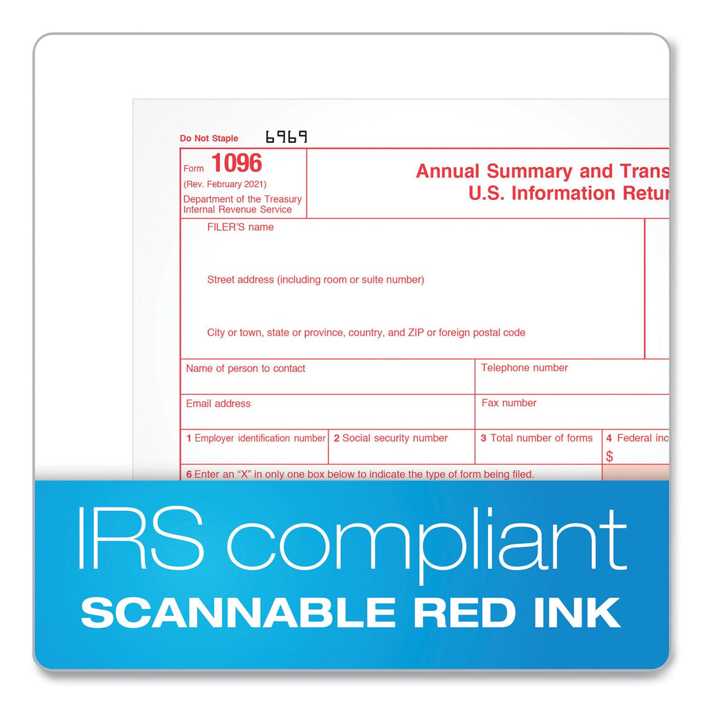 TOPS Five-Part 1099-MISC Tax Forms, 8.5 x 11, 2/Page, 50/Pack