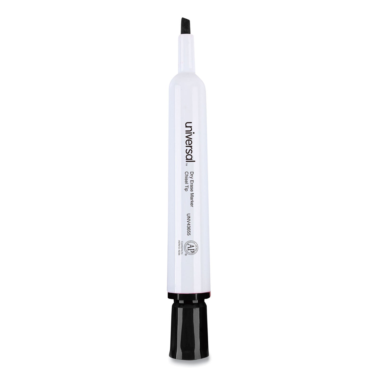 Universal Dry Erase Marker Value Pack, Broad Chisel Tip, Black, 36/Pack