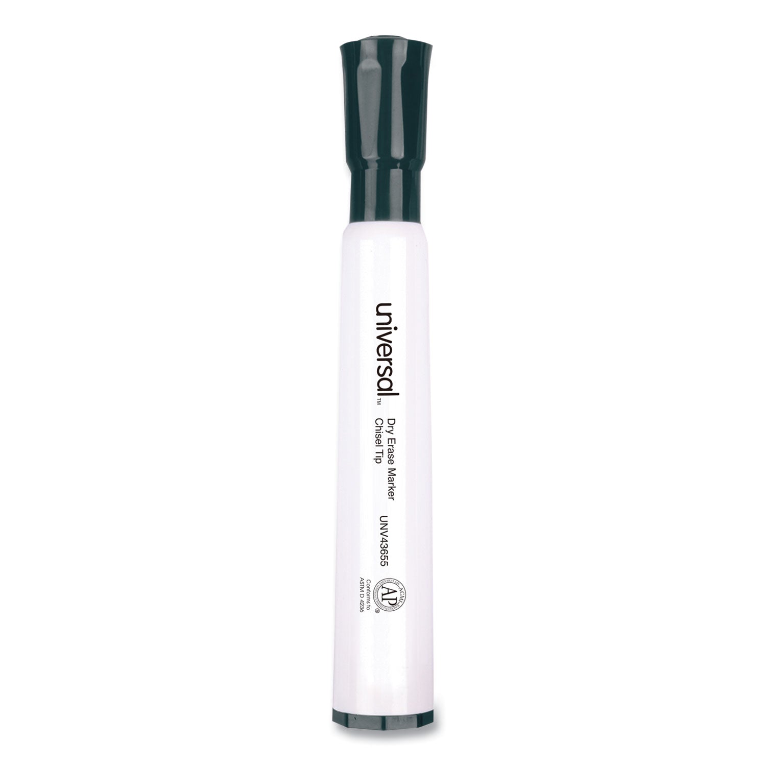 Universal Dry Erase Marker Value Pack, Broad Chisel Tip, Black, 36/Pack