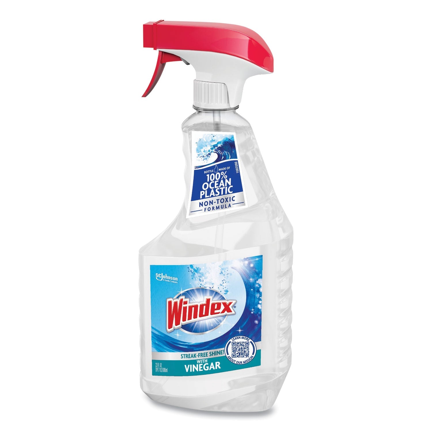 Windex Multi-Surface Vinegar Cleaner, Fresh Clean Scent, 23 oz Spray Bottle, 8/Carton
