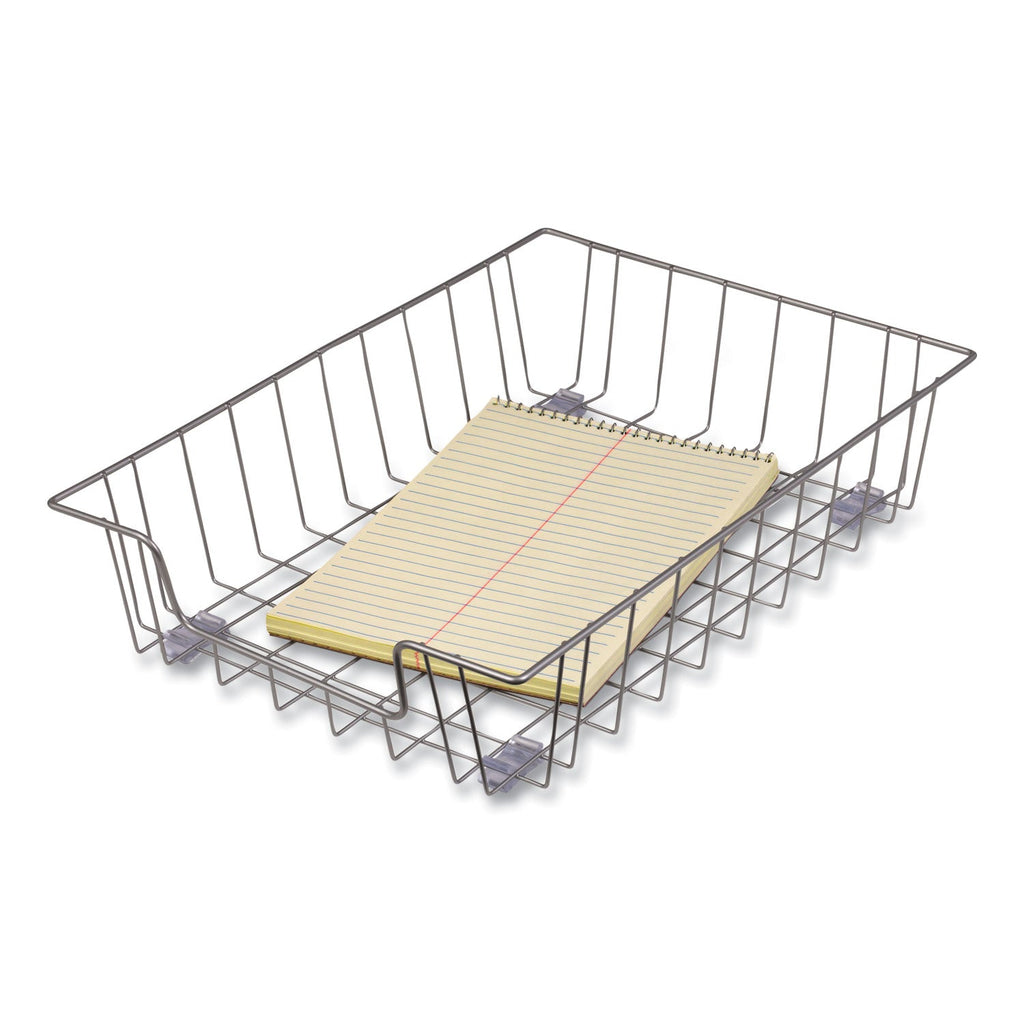 Fellowes Wire Desk Tray Organizer, 1 Section, Letter Size Files, 10" x 14.13" x 3", Silver