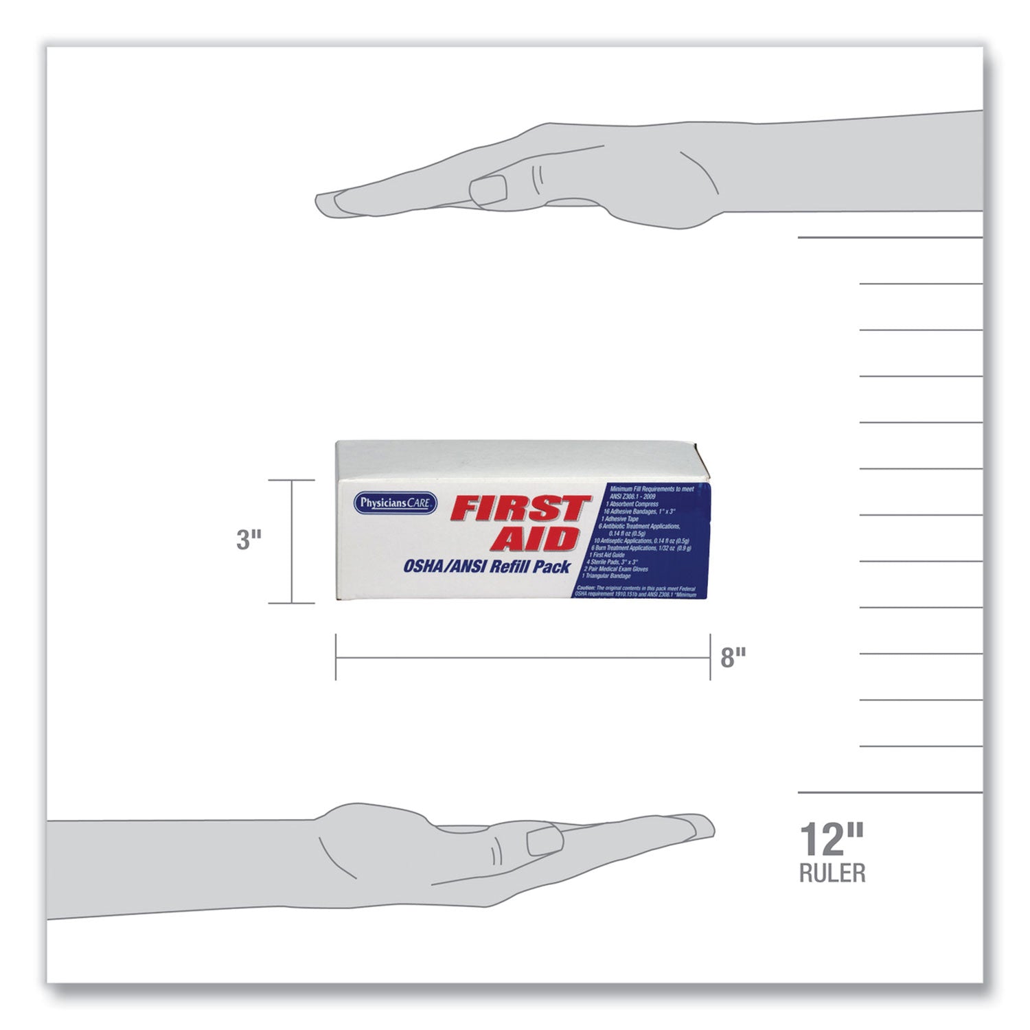 PhysiciansCare OSHA First Aid Refill Kit, 41 Pieces/Kit