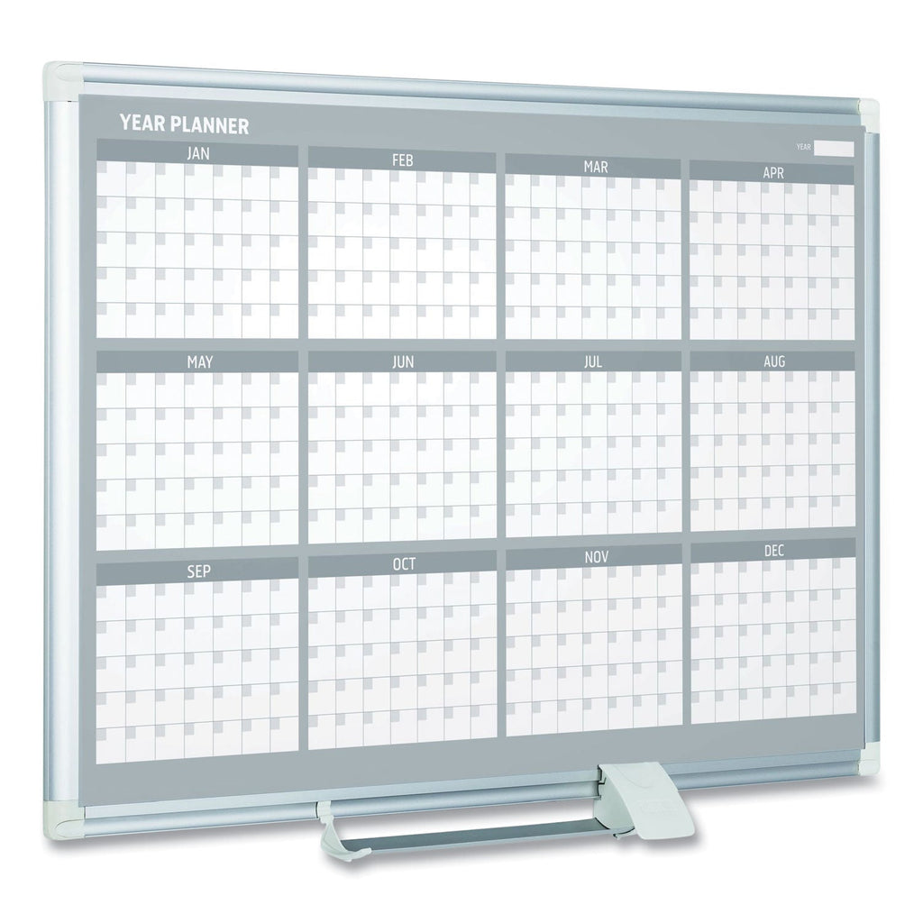 MasterVision 12 Month Year Planner, 36x24, Aluminum Frame