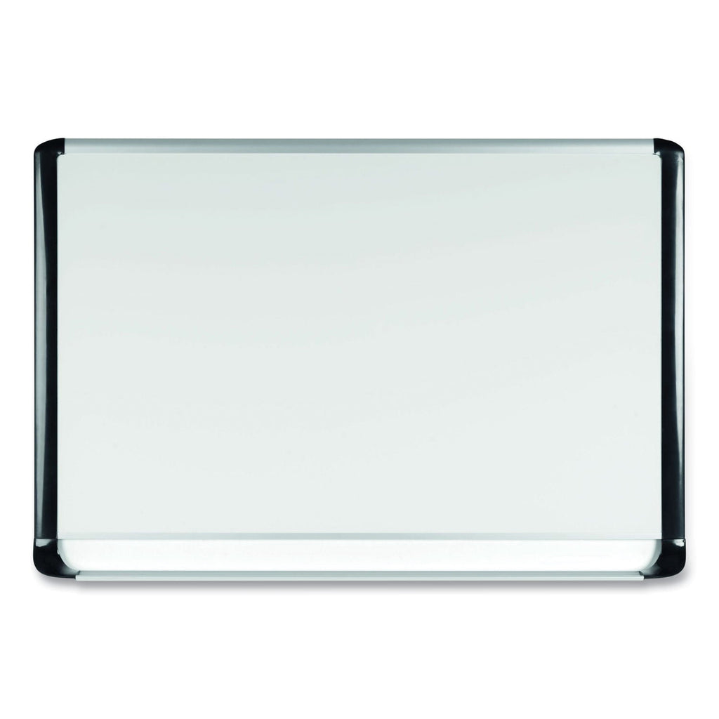 MasterVision Lacquered steel magnetic dry erase board, 24 x 36, Silver/Black