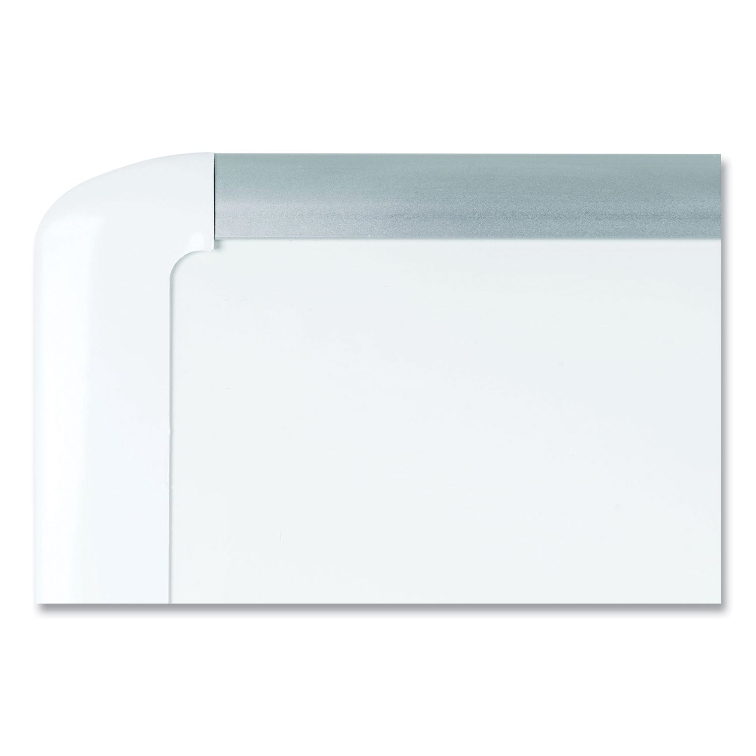 MasterVision Lacquered steel magnetic dry erase board, 48 x 96, Silver/White