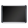 MasterVision Black fabric bulletin board, 96 x 48, Silver/Black