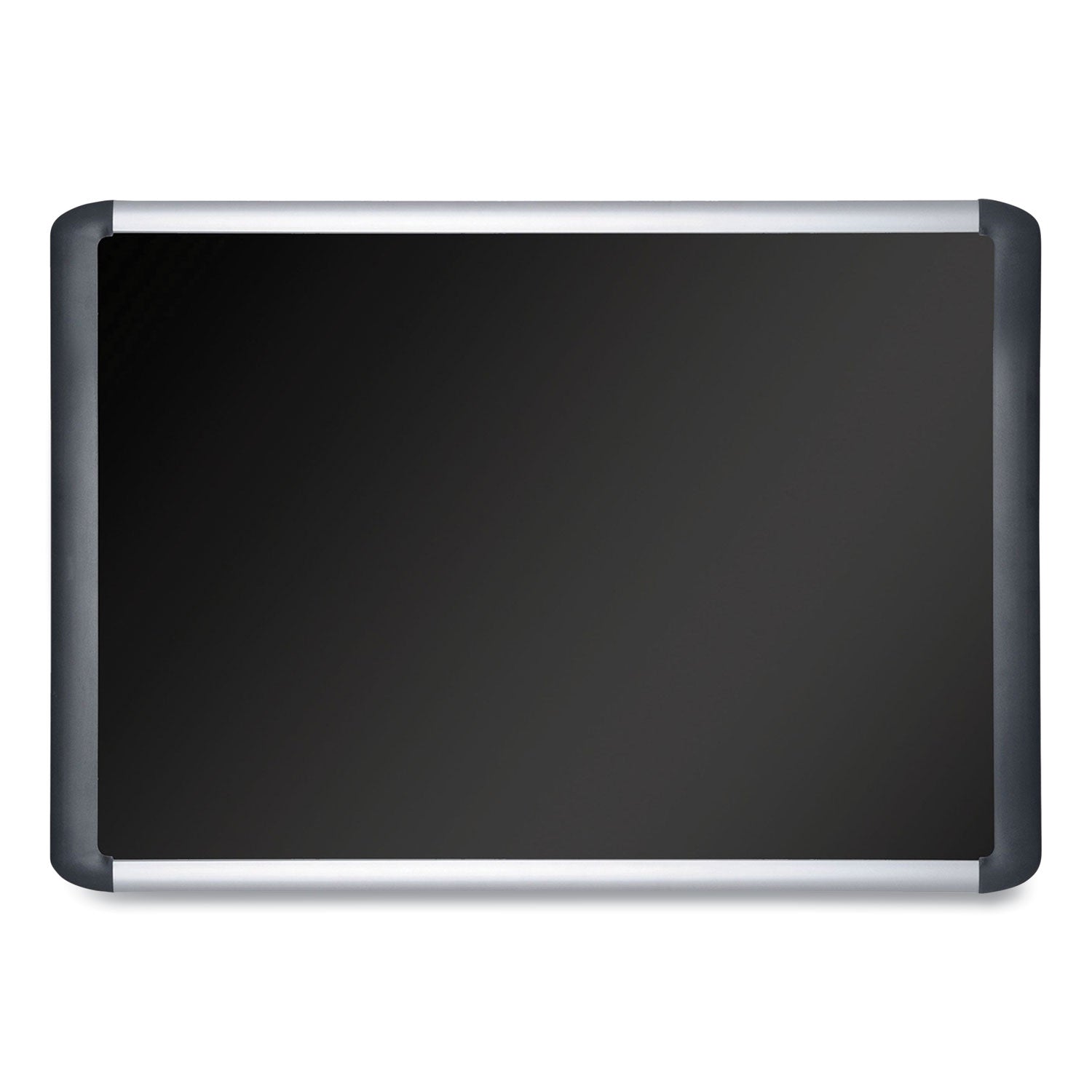 MasterVision Black fabric bulletin board, 96 x 48, Silver/Black