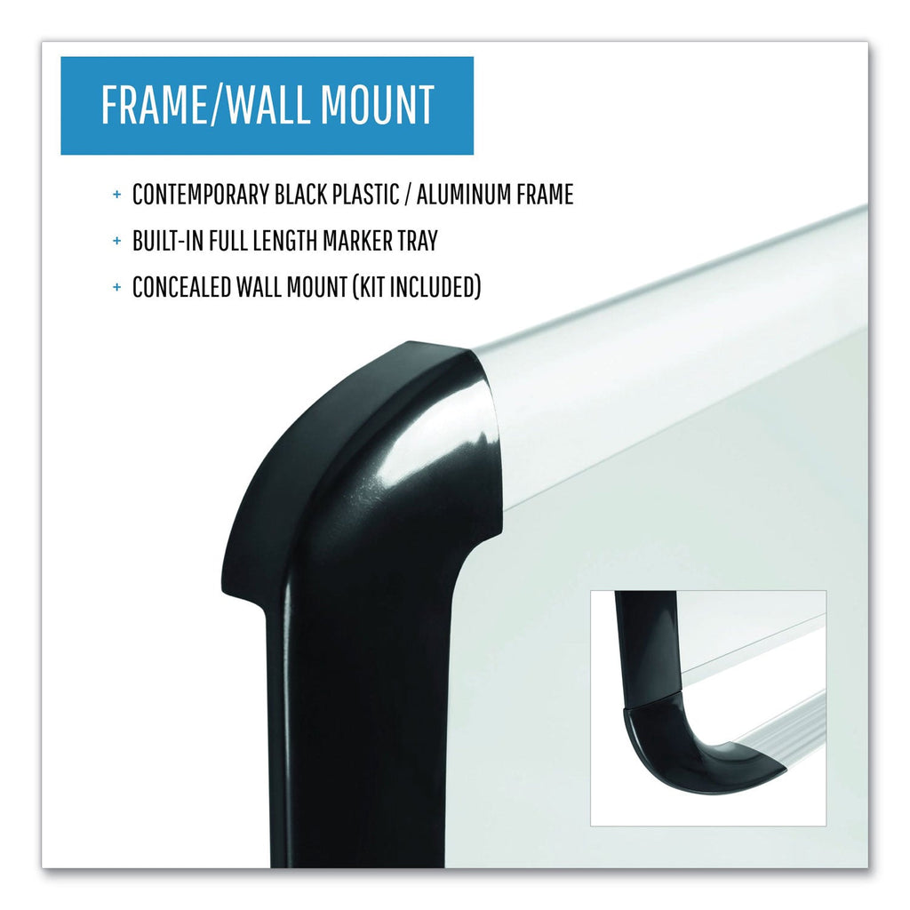MasterVision Porcelain Magnetic Dry Erase Board, 48x96, White/Silver