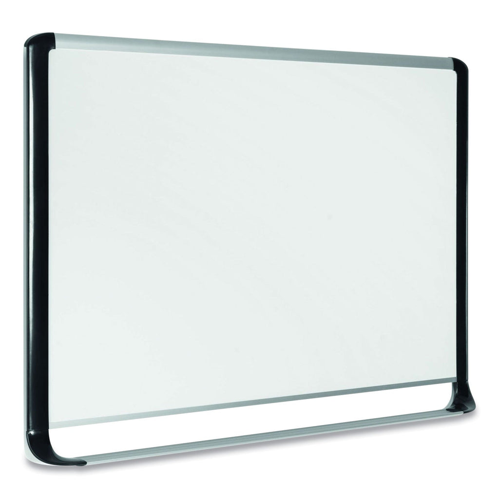 MasterVision Porcelain Magnetic Dry Erase Board, 48x96, White/Silver