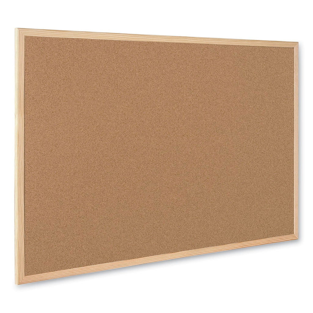 MasterVision Value Cork Bulletin Board with Oak Frame, 36 x 48, Natural