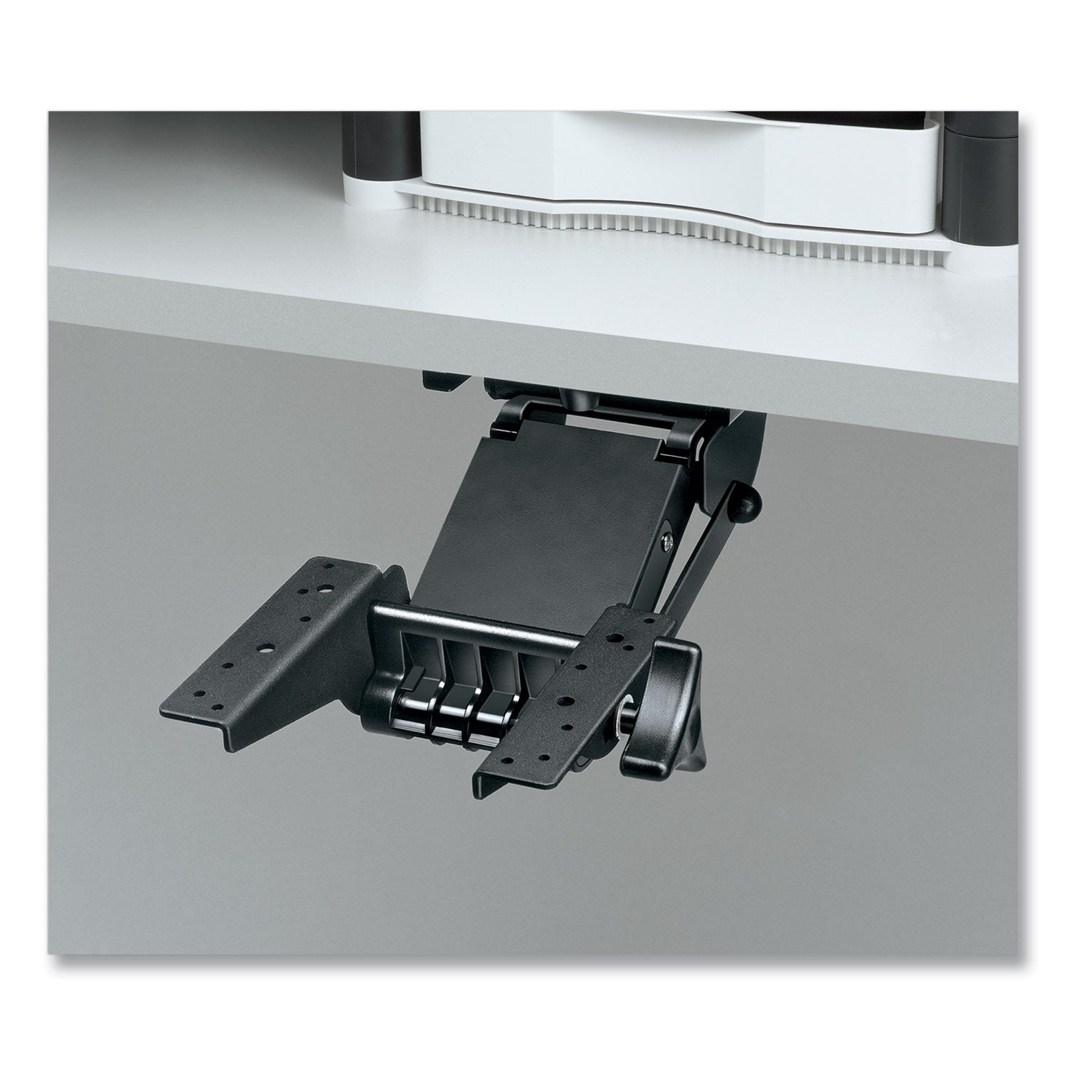 Fellowes Adjustable Standard Keyboard Platform, 20.25w x 11.13d, Graphite/Black