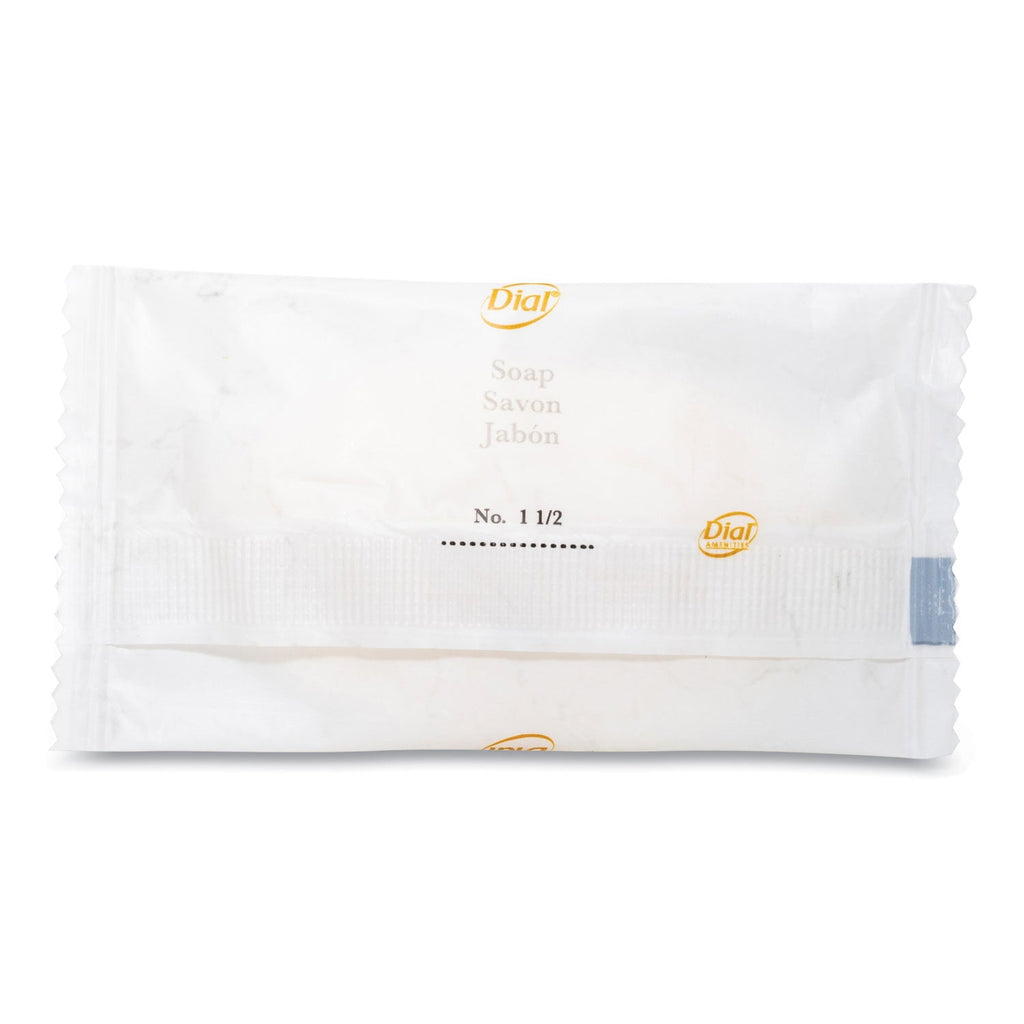 Dial Amenities Deodorant Soap, Pleasant Scent, # 1 1/2 Individually Wrapped Bar, 500/Carton
